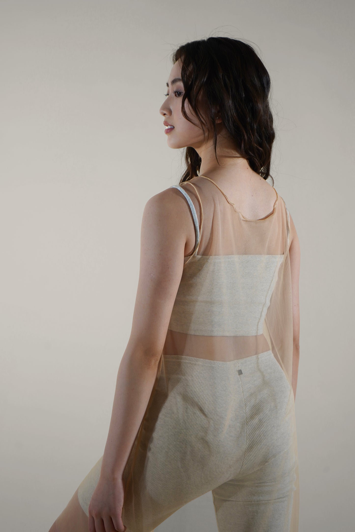 Recycled tulle vegetable dye dress